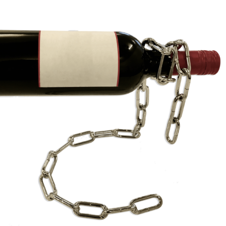 Suport de vin cu lanț metalic frumos